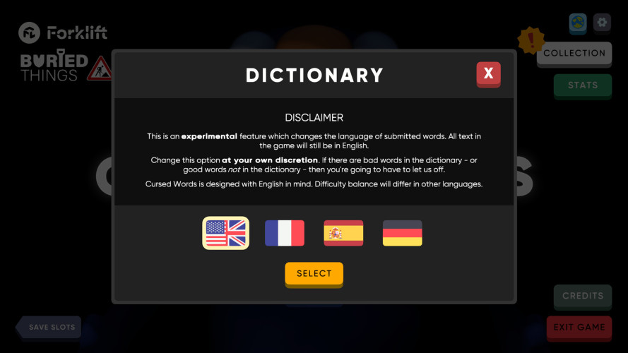 Cursed Words: The Word Game That Isn't, Steam Gift