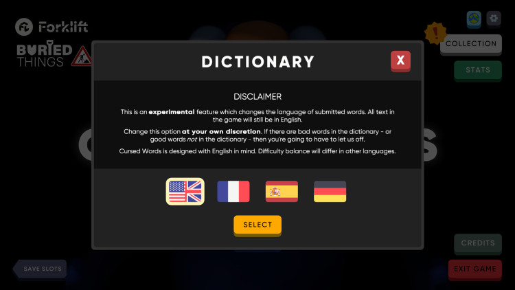 Cursed Words: The Word Game That Isn't, Steam Gift