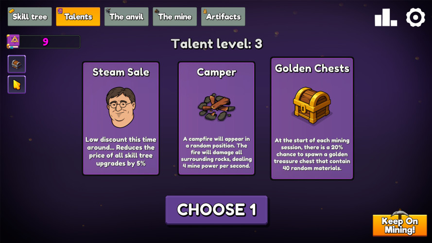 Keep on Mining!, Steam Gift