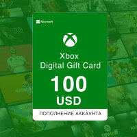 Пополнение кошелька Xbox. Подарочная карта активации 100 USD. Для региона США.