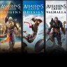 Assassin's Creed Valhalla, Assassin's Creed Odyssey, and Assassin's Creed Origins