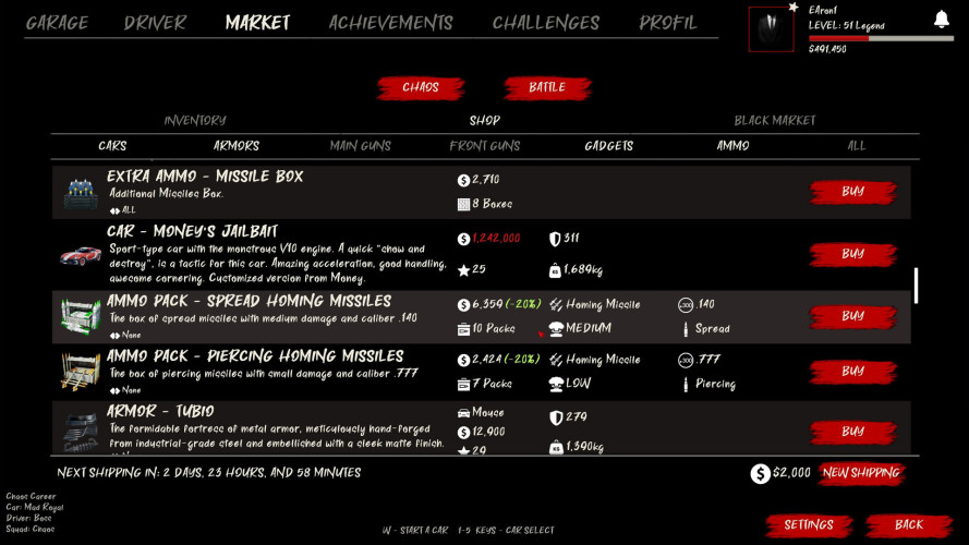 Chaos on Wheels, Steam Gift